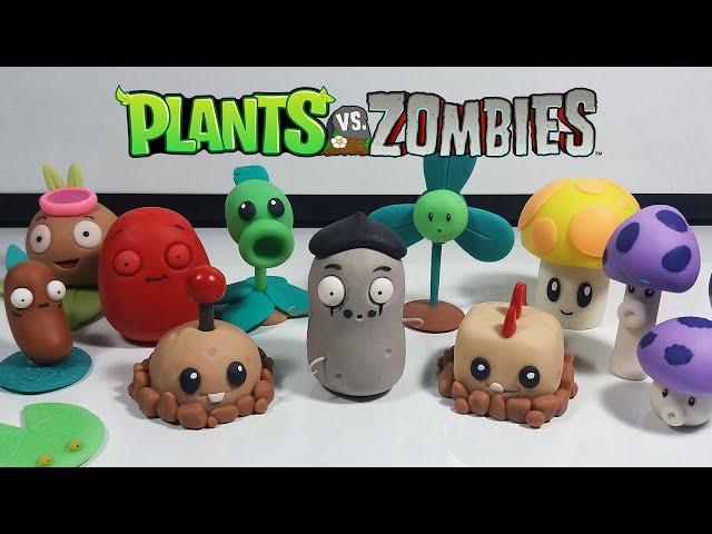 Making a collection of plants Part 1  Plants vs Zombies  Plastilina  Polymer Clay