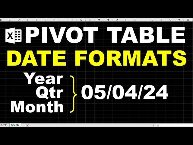 How to change date formats in Pivot Tables