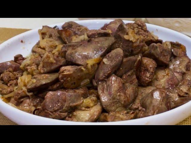 Куриная печень с луком. Очень вкусная! Самый обсуждаемый рецепт.