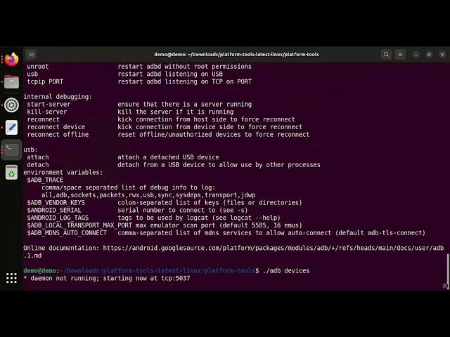 How to Install and Run SDK Platform tools on Ubuntu