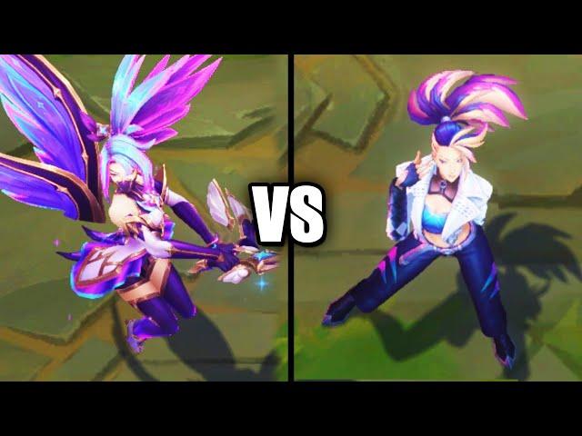 Star Guardian Akali VS KDA All Out Akali Skins Comparison (League of Legends)