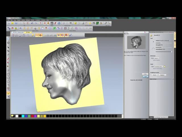 Creating a 3D relief from a photo using the Face Wizard tool in ArtCAM Insignia