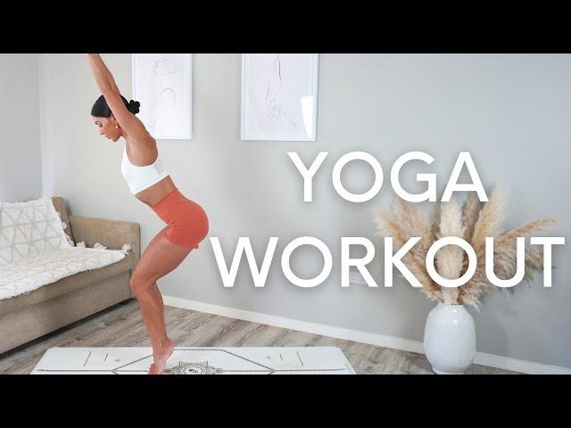 25 MIN PILATES YOGA WORKOUT || Power Yoga For Strength