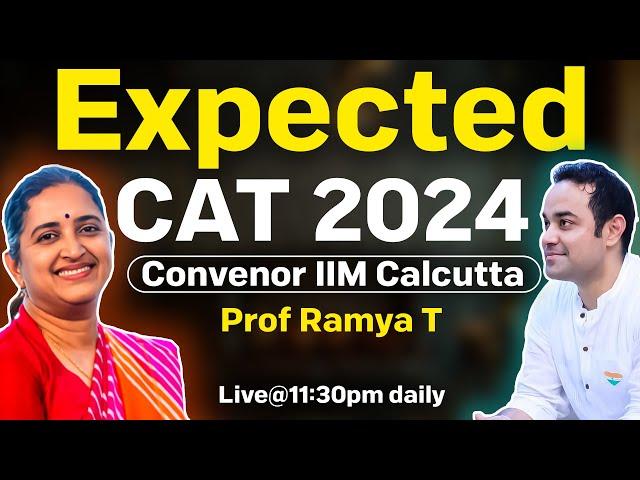 Expected CAT 2024 | IIM Calcutta Convenor Prof Ramya