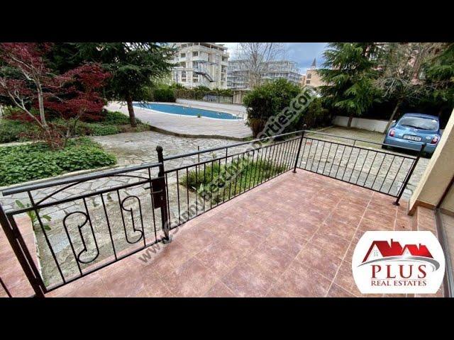 Pool view furnished 1-bedroom apartment for sale Rose Village 200m from beach Sunny Beach Bulgaria