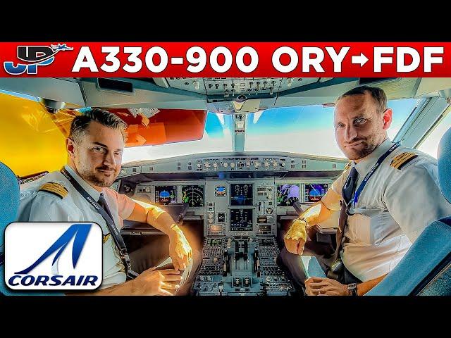 Corsair Airbus A330-900 Cockpit Paris to Fort de France