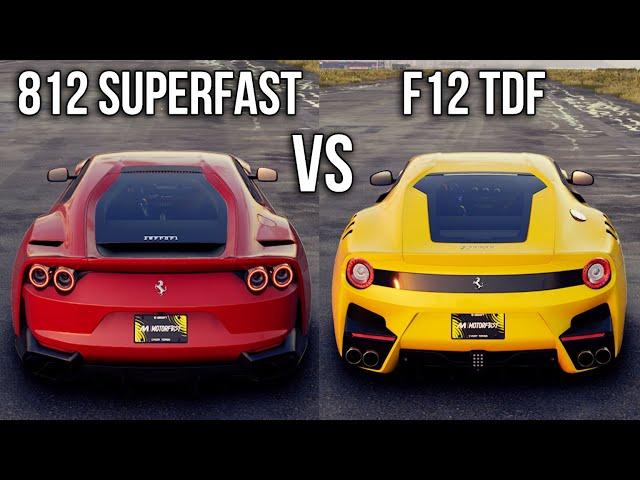 THE CREW MOTORFEST: FERRARI 812 SUPERFAST VS FERRARI F12 TDF (WHICH IS FASTEST?)