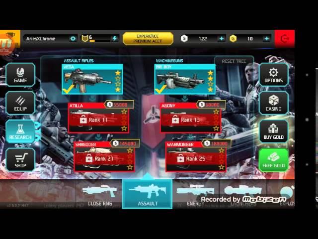 Shadowgun Deadzone all weapons 2016