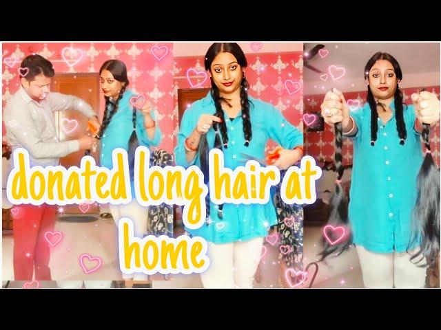 Long haircut donation, 14 inch hair cutting long hair cut, Extreme long haircut | sanghiniverma