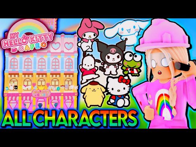 I HAVE TO USE *EVERY* SANRIO CHARACTER DECOR I CAN IN MY HELLO KITTY CAFE! ROBLOX BUILD (PART 1)
