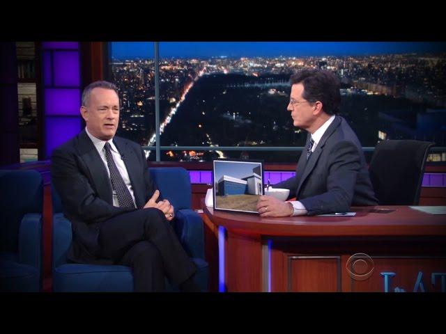 Tom Hanks talks about Wright State with Stephen Colbert