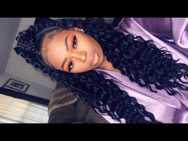 BRAIDLESS Crochet Long Deep Twist | HALF UP HALF DOWN | ULTIMA DALVA PROTEIN HAIR | Ft Ebonyline