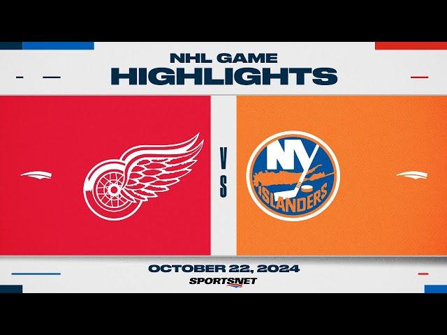 NHL Highlights | Red Wings vs. Islanders - October 22, 2024