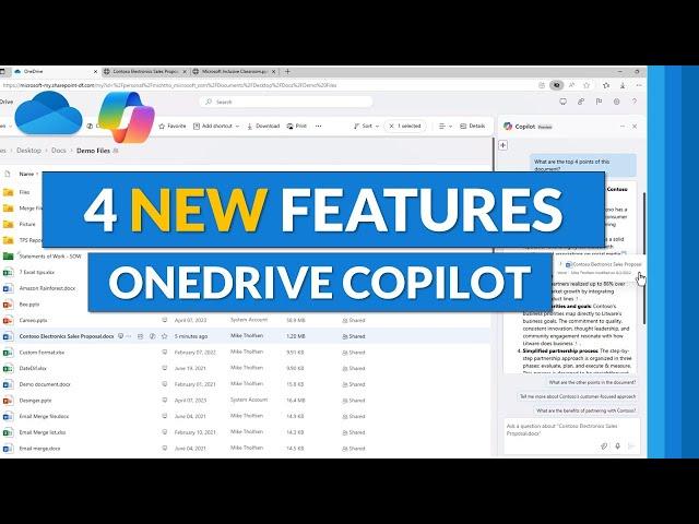 4 new features in OneDrive Copilot for Microsoft 365