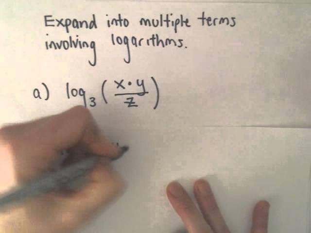 Logarithms : Expanding and Combining , Example 1