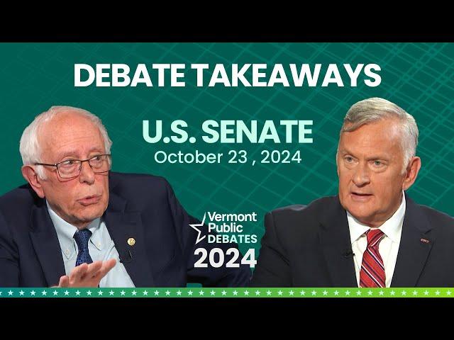 Highlights: Vermont U.S. Senate candidates 2024 general election debate