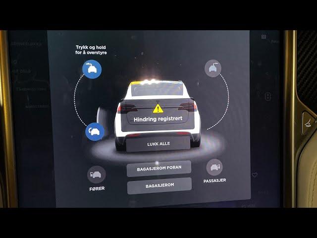 Ultra Sonic Sensor fails on Tesla Model X Falcon Wing Door