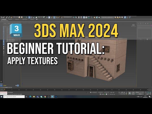 3Ds Max 2024 - Beginner Tutorial - Apply Materials/Textures