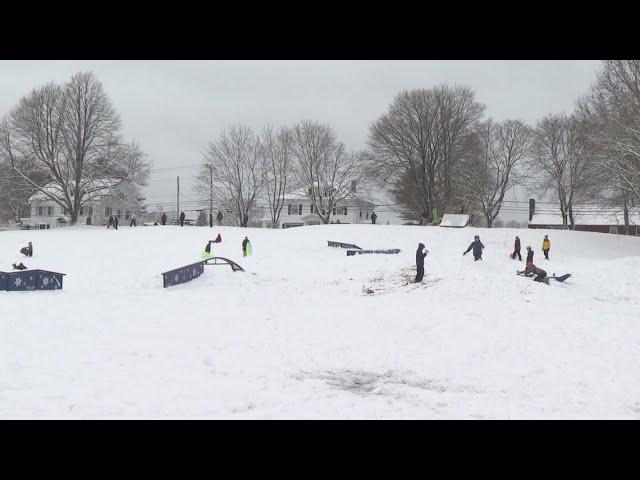 How best to spend your snow day? Sledding at Portland's Payson Park.