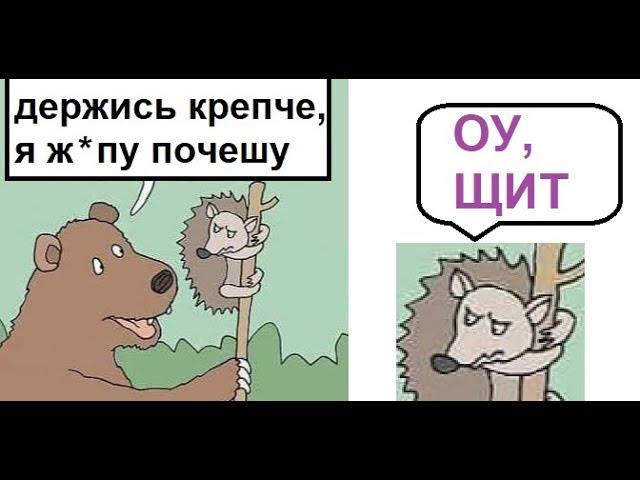 Лютые приколы. Держись ежик, я зад почешу