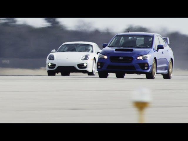 2015 Subaru WRX STI vs. 2014 Porsche Cayman | STANDING MILE