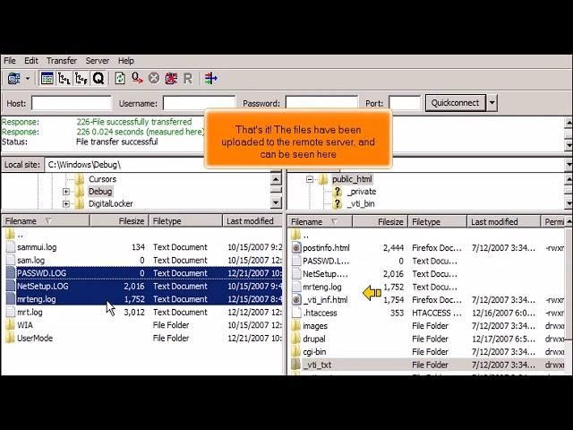 FTP: How to Upload/transfer Files Using FileZilla