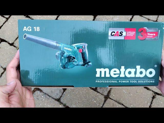 Unpacking / unboxing cordless blower Metabo AG 18 602242850