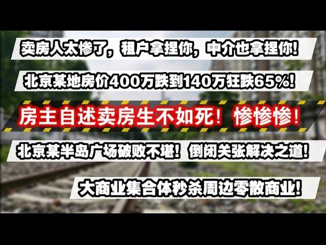 房主自述卖房生不如死！惨惨惨！卖房人生不如死！租户拿捏你！中介也拿捏你！北京某地房价暴跌65%。北京某半岛广场破败不堪！倒闭关张的解决之道。大商业集合体秒杀周边零散商业！#北京房价 #北京