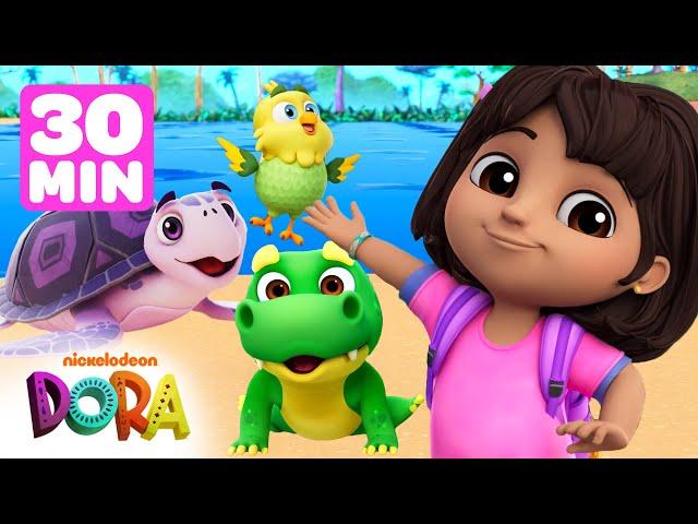 Dora Loves Animals!  30 Minute Compilation | Dora & Friends