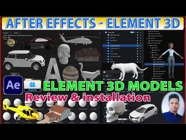 Element 3D Models Review and installation Full Tutorials