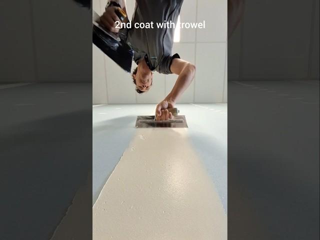 Curved trowel action...   #drywall #diy #painting #construction #building