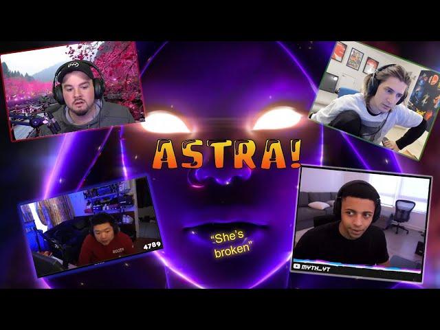 STREAMERS AND PROS REACT TO ASTRA (XQC, TSM MYTH, 100 THIEVES, SENTINELS, NRG & MORE)