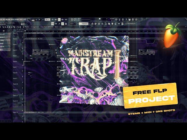 (FREE FLP PROJECT)  MAINSTREAM TRAP - 5 Trap Beats Construction Kits 2021 for FL Studio (nolyrics)