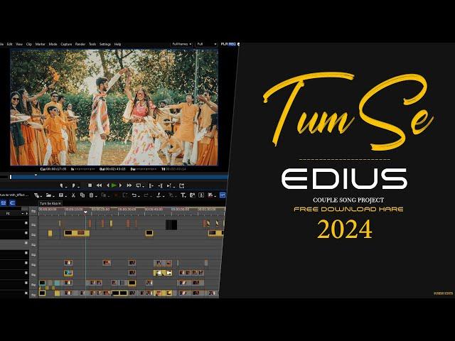 Tum Se Edius Wedding Couple Project Free Download 2024 || SURESH EDITS