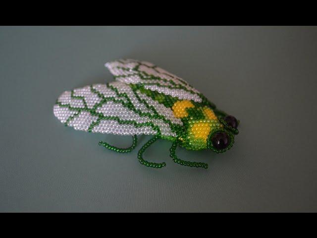 Beaded fly. Beadwork.  Part 1 of 6. Wings. Master class