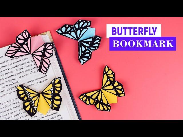 ОРИГАМИ БАБОЧКА ИЗ БУМАГИ / ORIGAMI Butterfly bookmark / КАК СДЕЛАТЬ БАБОЧКУ СВОИМИ РУКАМИ