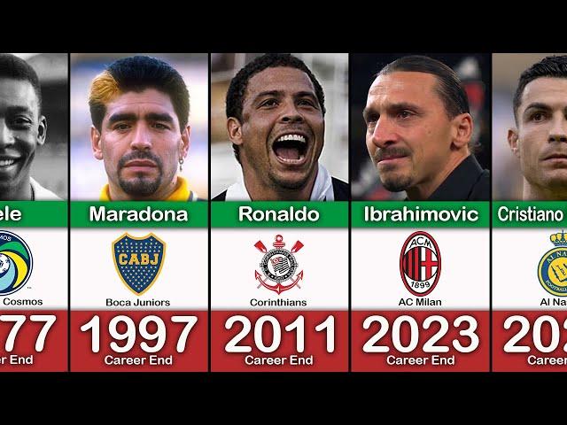 BEST FOOTBALLER RETIRED IN EVERY YEAR 1965 - 2023 | FT. Ibrahimovic, Ronaldo, Pele, Maradona