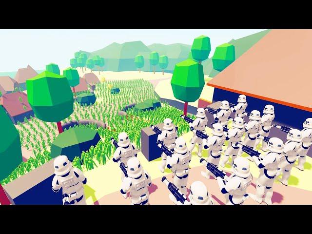 Starwars Defend the castle and Zombies invaded the castle - Totally Accurate Battle Simulator TABS