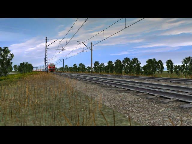 Пассажирский поезд ЭП2К в Trainz 2012.