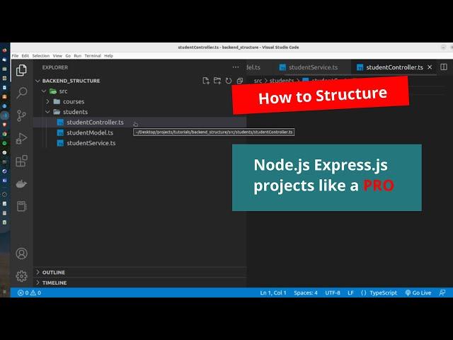 How to Structure a Node.js - Express.js Project like a PRO in 2023