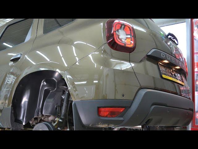 Renault Duster шумоизоляция арок   soundproofing of wheel arches - Рено Дастер