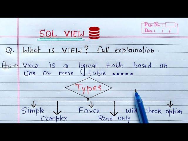 view in sql | types of view in sql | Oracle Database