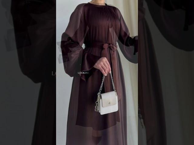 Weimei Modest Fashion with Satin Dresses | Elegant & Chic Modest Wear #abaya2024 #abaya #weimei