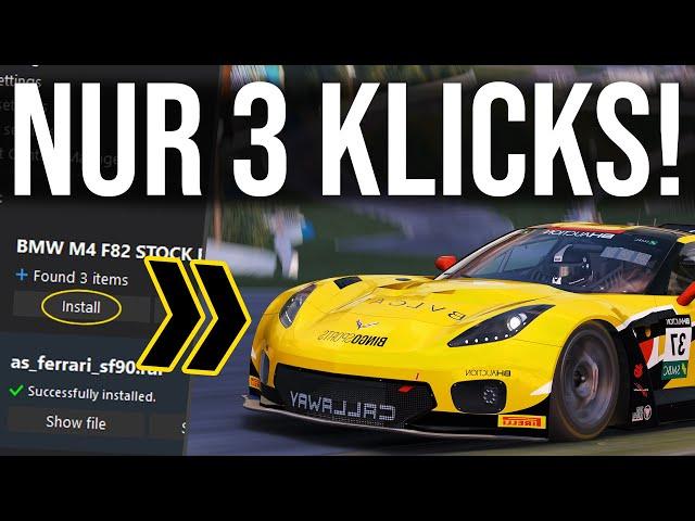 Mods Installieren in Assetto Corsa mit nur 3 Klicks!