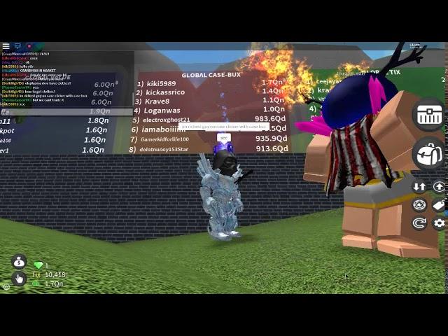 roblox case clicker im  the richest guy on case bux global leadeboard