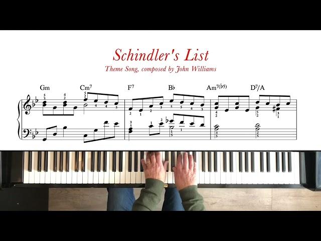 Schindler's List - Theme Song John Williams. Piano tutorial + sheet music. Early intermediate