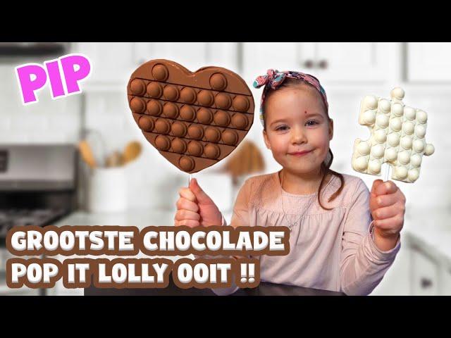 MEGA GROTE CHOCOLADE POP IT LOLLY MAKEN !!