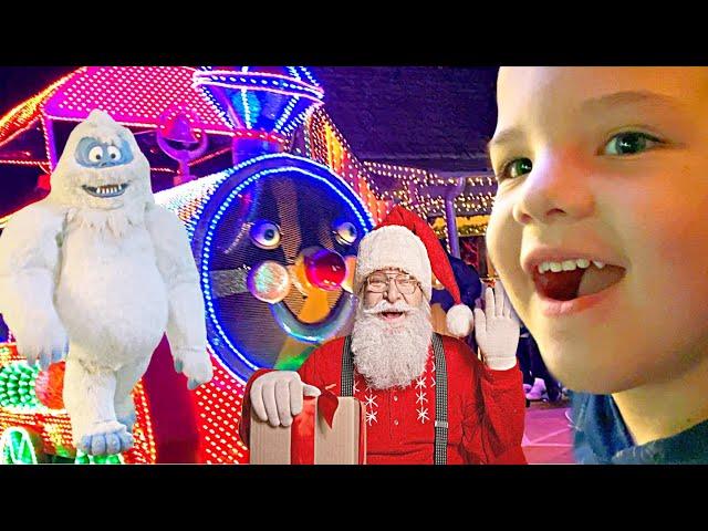 CALEB RIDES AMUSEMENT PARK RIDES FOR KIDS at SILVER DOLLAR CITY + SANTA CLAUSE &  RUDOLPH PARADE!