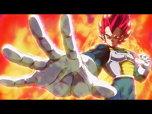 Vegeta vs Broly, Vegeta turns Super Saiyan God for the first time | Dragon ball super movie