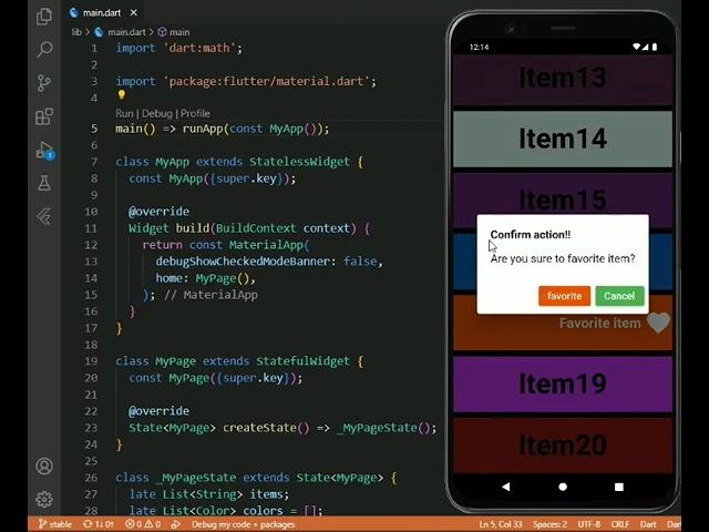 Flutter Tutorial - Slidable & Dismissable In ListView [2022] Swipe To Dismiss #shorts #flutter